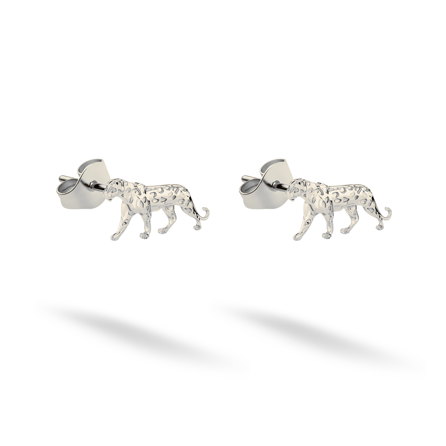 Leopard Stud Earrings 14K Gold / Silver