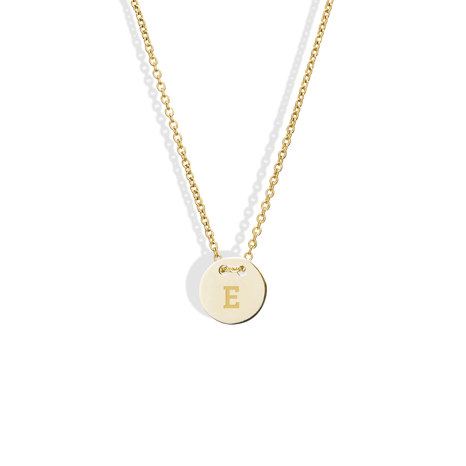 Letter Initial Charm Necklace 14K Gold