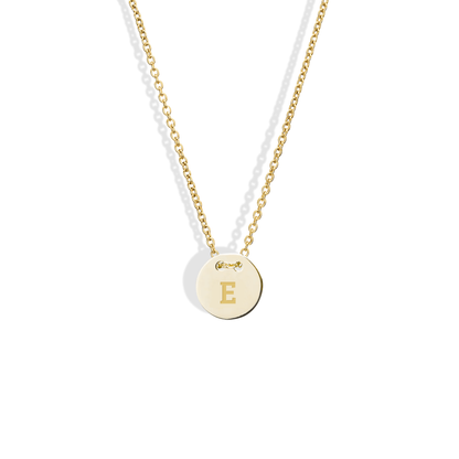 Letter Initial Charm Necklace 14K Gold