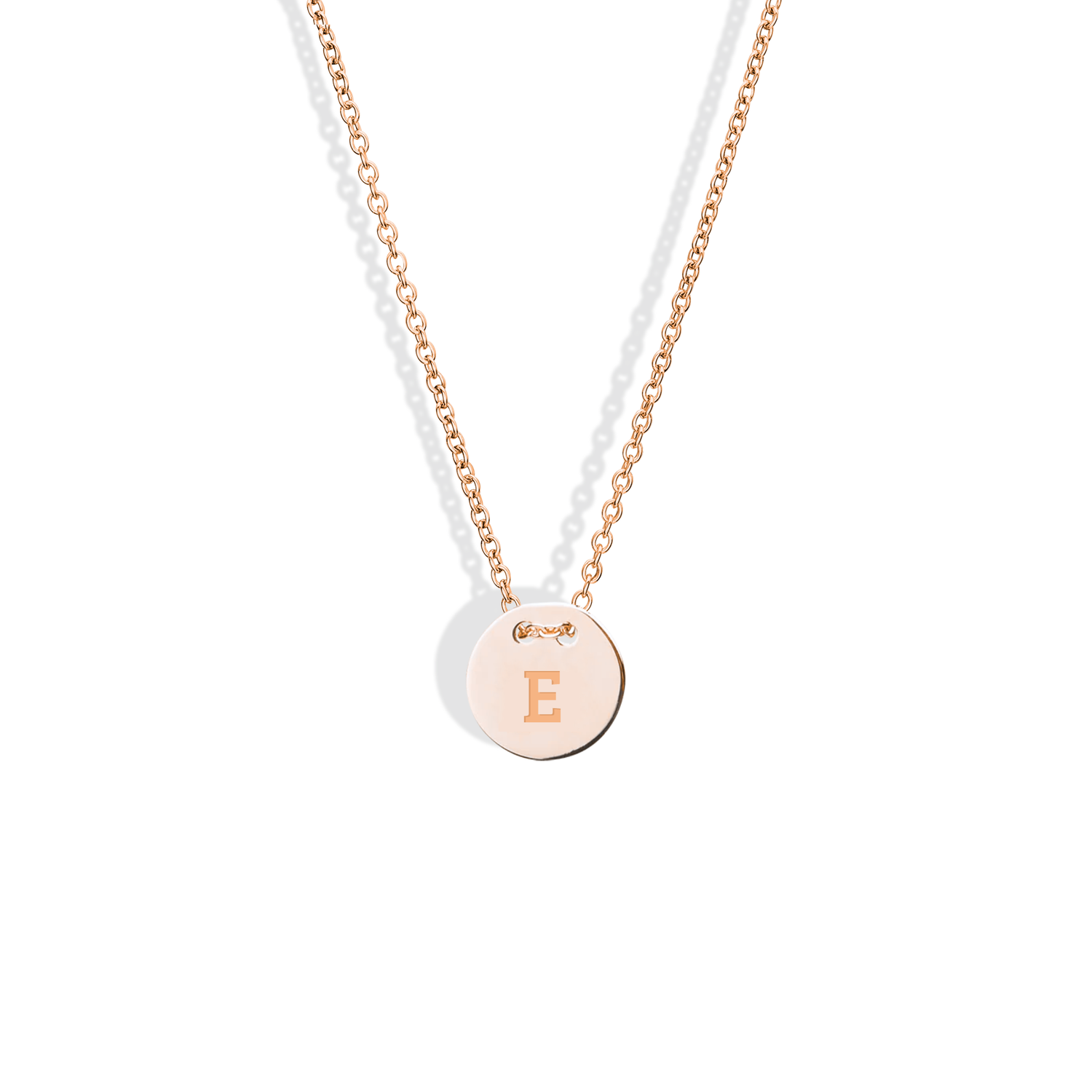Letter Initial Charm Necklace 14K Gold