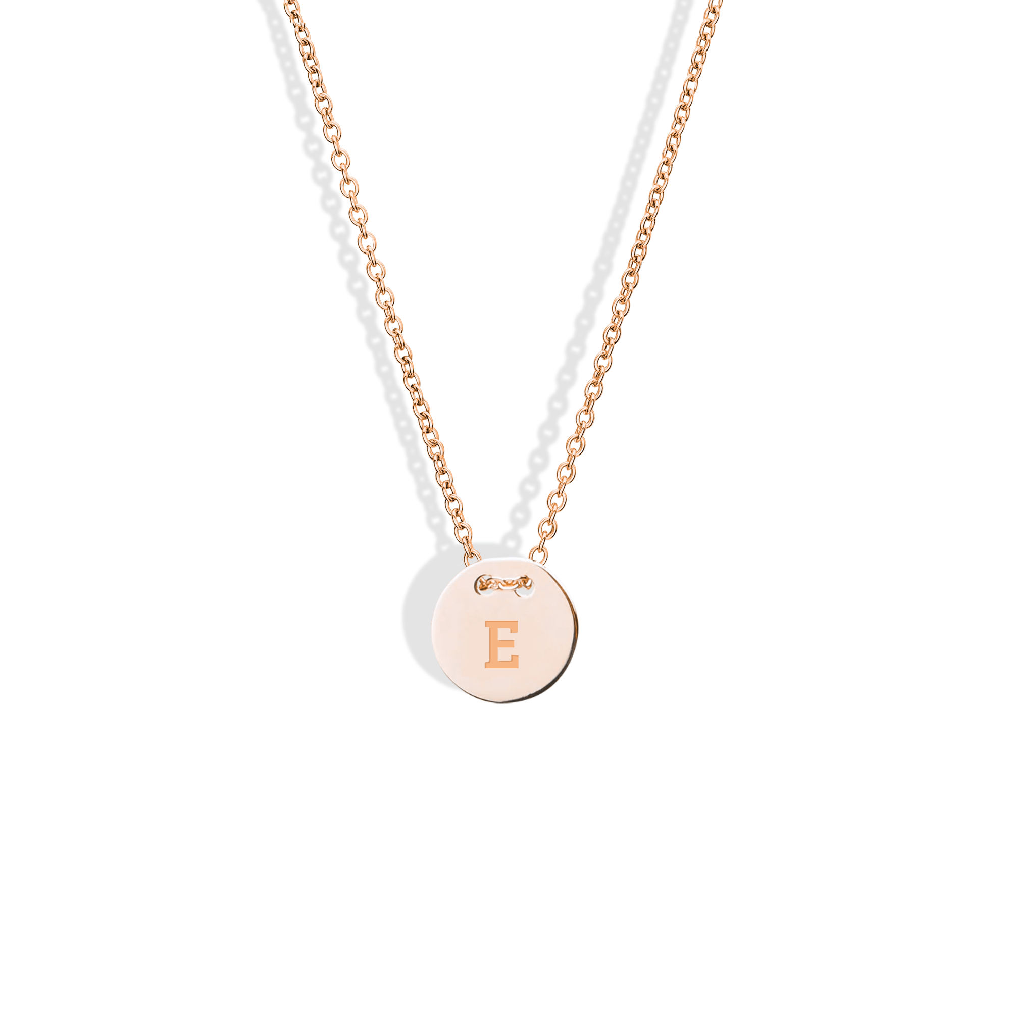 Letter Initial Charm Necklace 14K Gold