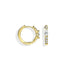 Light Strokes Diamond Hoops Earrings 14K Gold