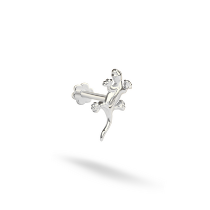 Lizard Flatback Ear Piercing 14K Gold