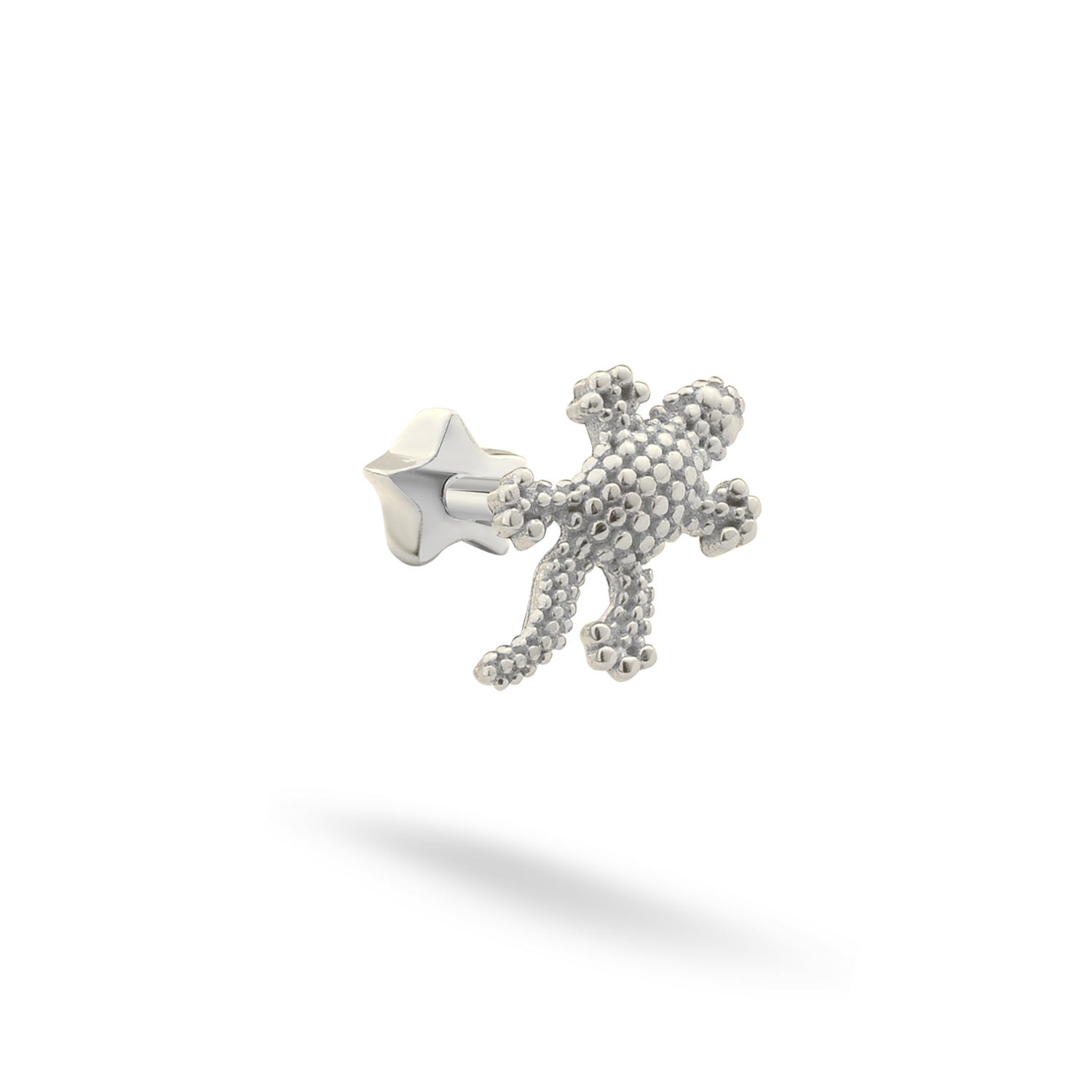 Lizard Flatback Ear Piercing 14K Gold