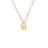 Lock Initial Necklace 14K Gold