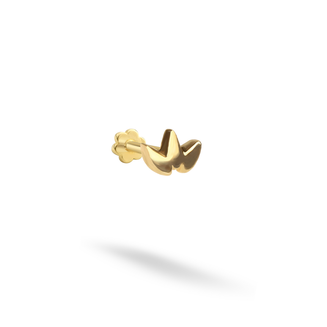 Blossom Flatback Ear Piercing crafted in 14K Gold