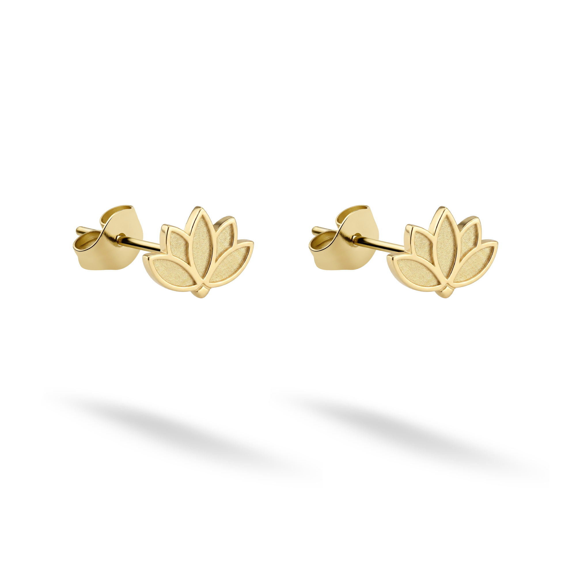 Lotus Flower Stud Earrings in 14K Gold or Silver, perfect flower studs for a lotus lover. Discover delicate floral studs and meaningful lotus jewelry.