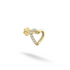 Love Glow Cloud Flatback Ear Piercing 14K Gold with CZ Stone