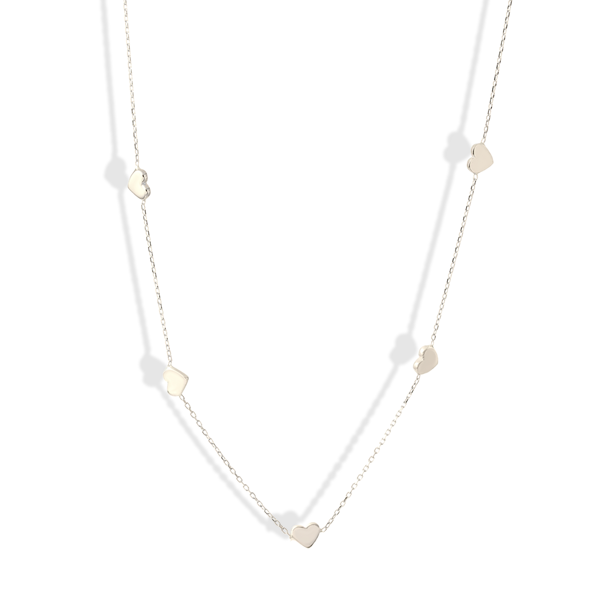 Love Mini Heart Chain Necklace 14K Gold