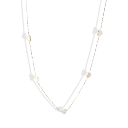 Love Mini Heart Chain Necklace 14K Gold
