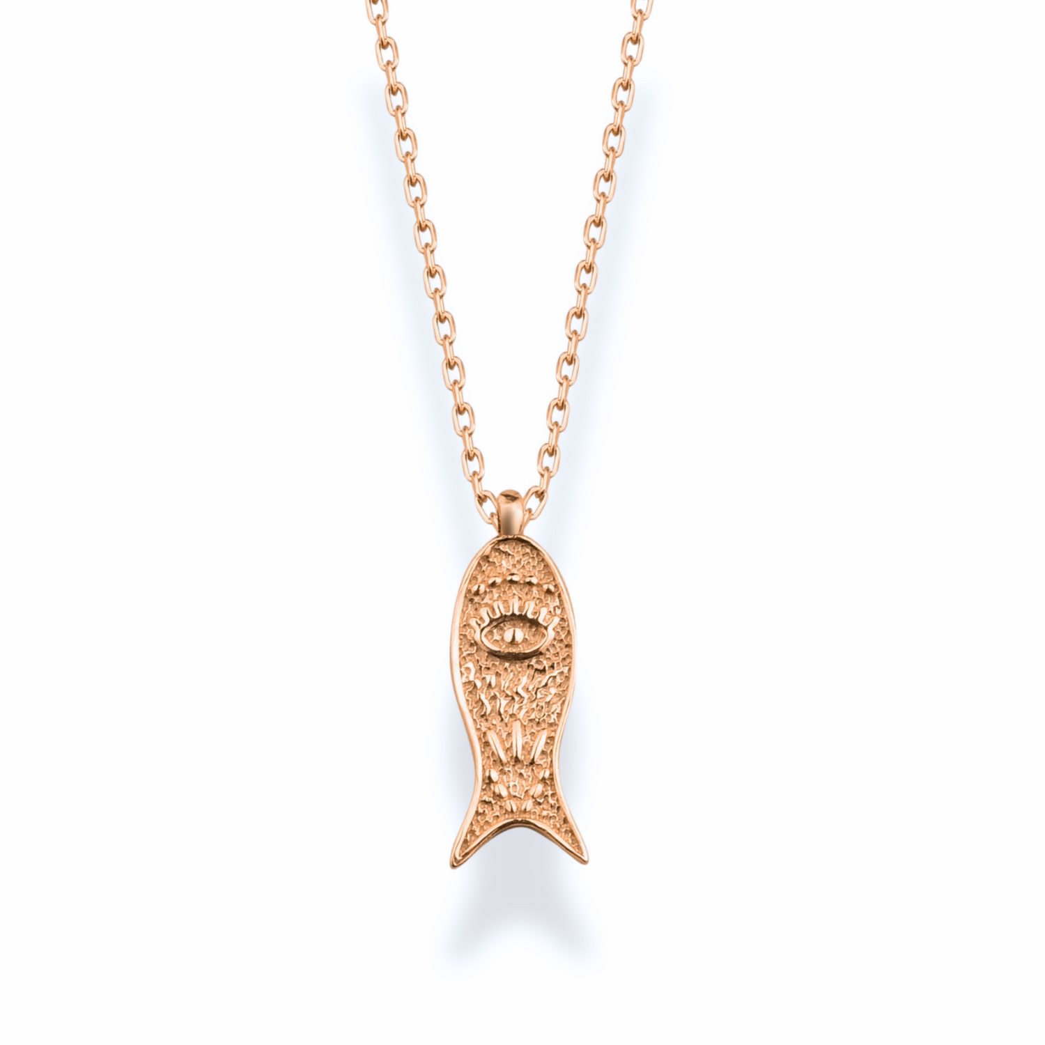 Lucky Fish Design Necklace 14k Gold