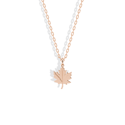 Maple Leaf Pendant Necklace 14K Gold / Silver