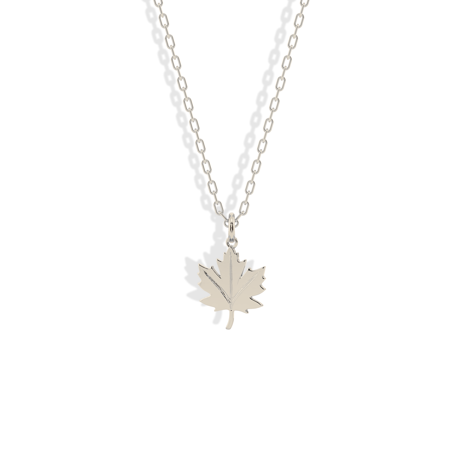 Maple Leaf Pendant Necklace 14K Gold / Silver