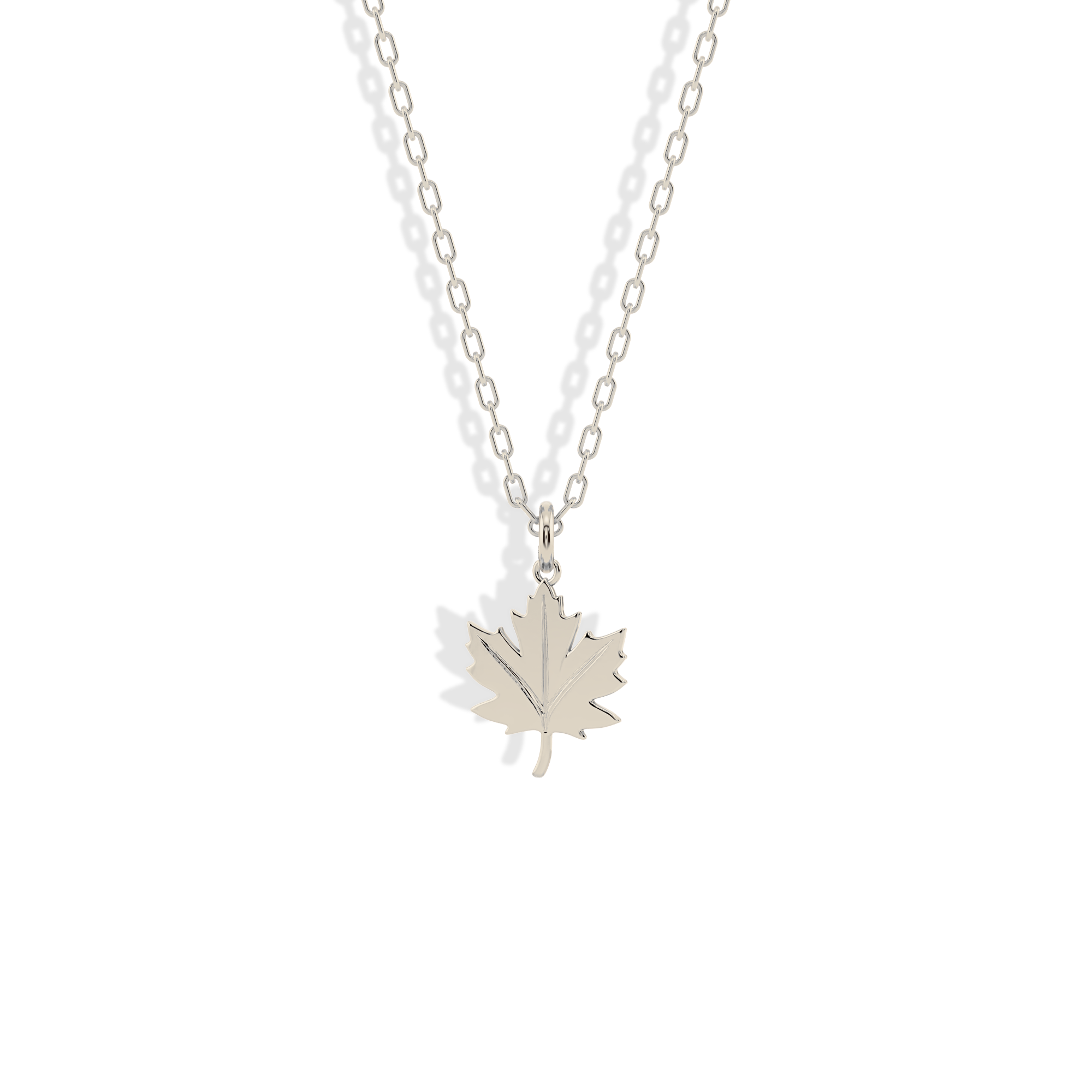 Maple Leaf Pendant Necklace 14K Gold / Silver