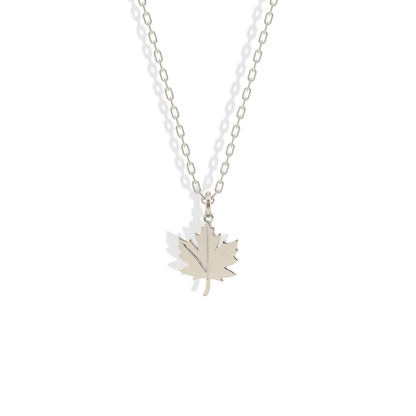 Maple Leaf Pendant Necklace 14K Gold / Silver