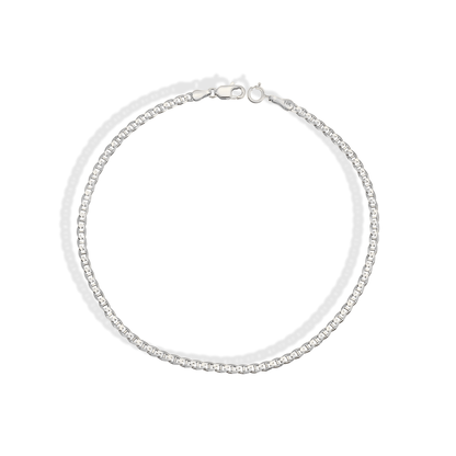 Marine Flat Oval Chain Bracelet 14K Gold