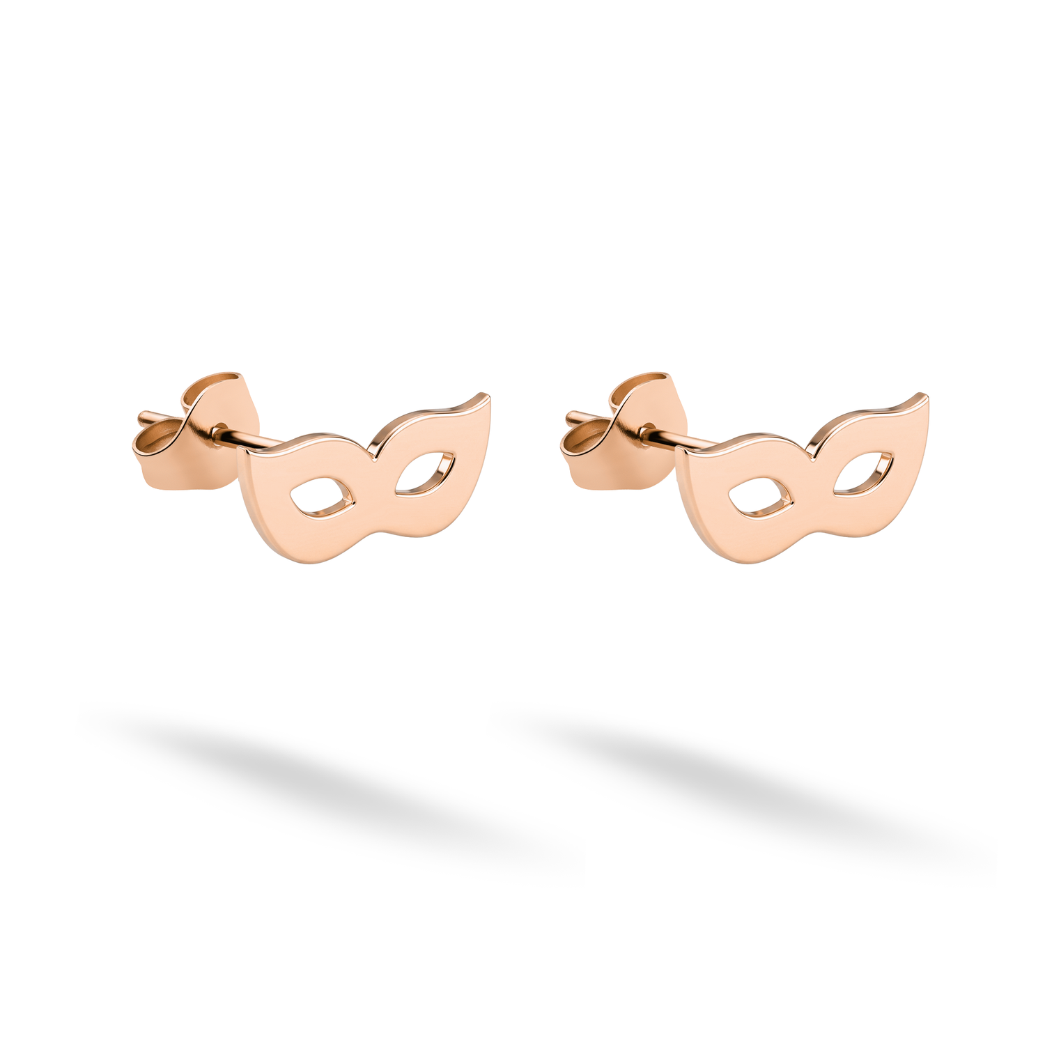 Masquerade Mask Stud Earrings 14K Gold / Silver