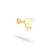 Melted Heart Flatback Ear Piercing 14K Gold