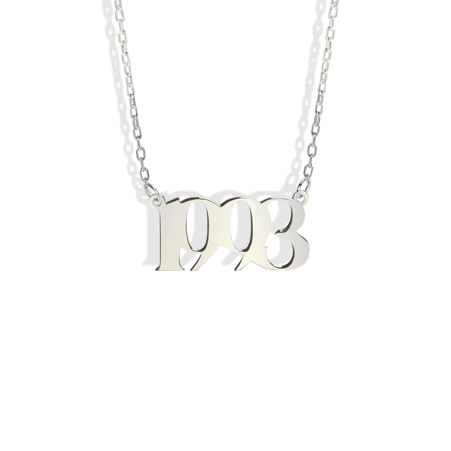 Memorable Year Custom Personalized Date Necklace 14K Gold