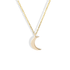 Delicate 14K Gold Crescent Necklace