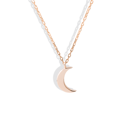 Mini Crescent Necklace 14K Gold