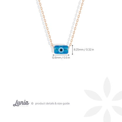 Minimal Evil Eye Necklace 14K Gold / Silver