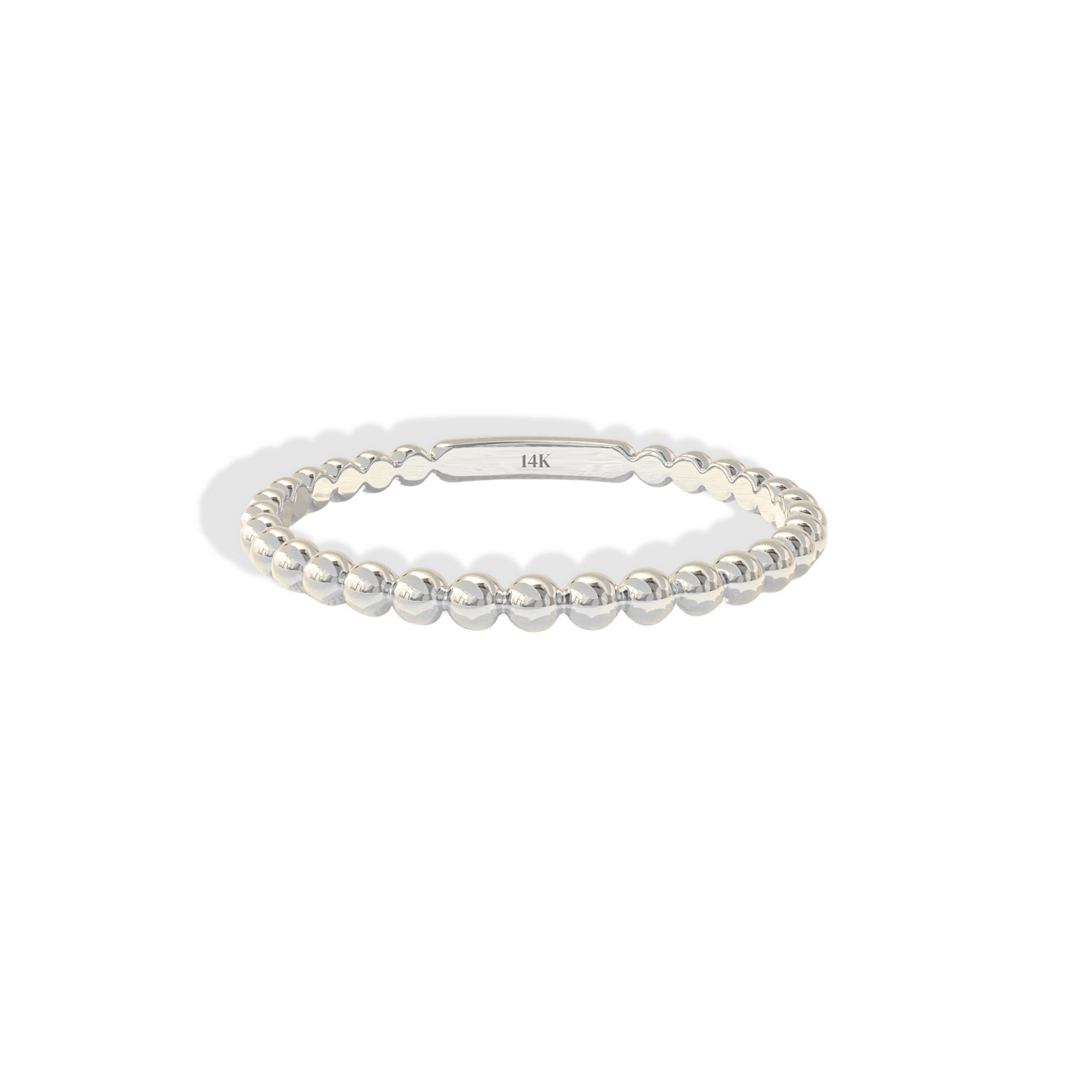 Minimalist Beaded Band Ring 14K Gold / Silver