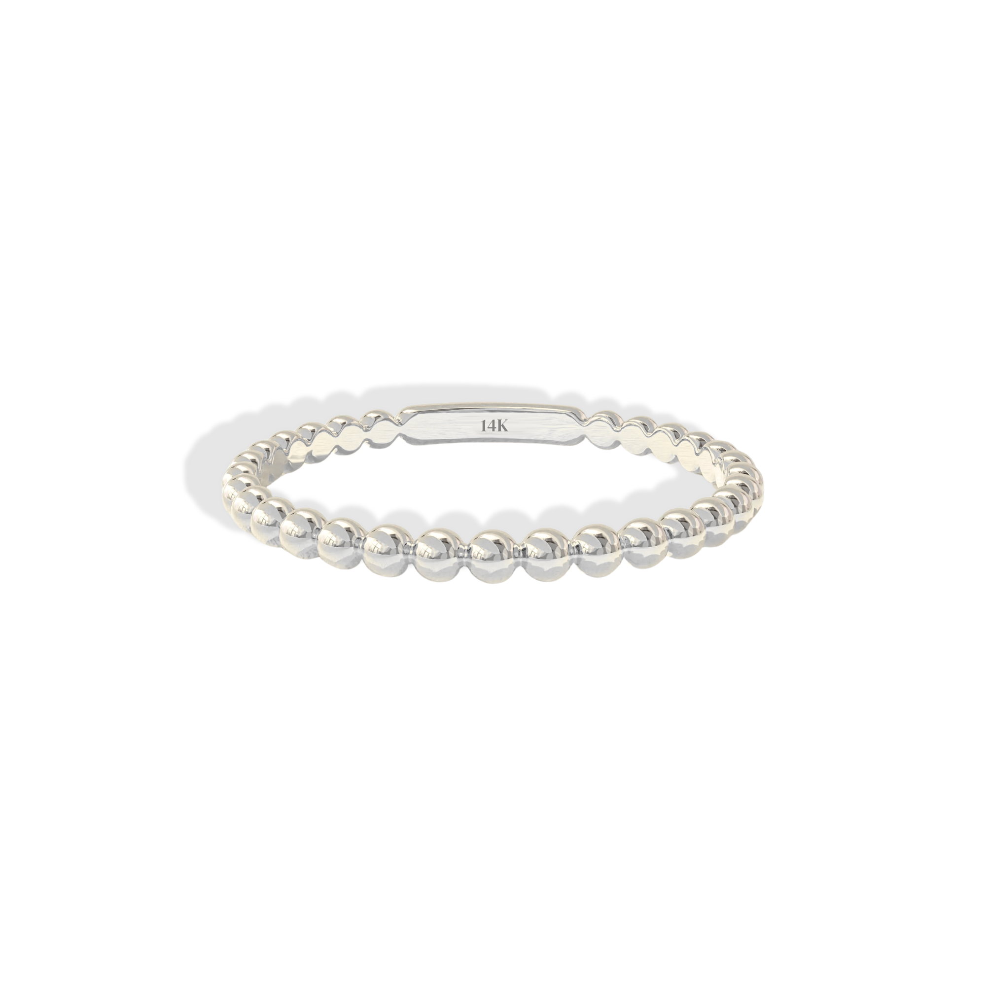 Minimalist Beaded Band Ring 14K Gold / Silver