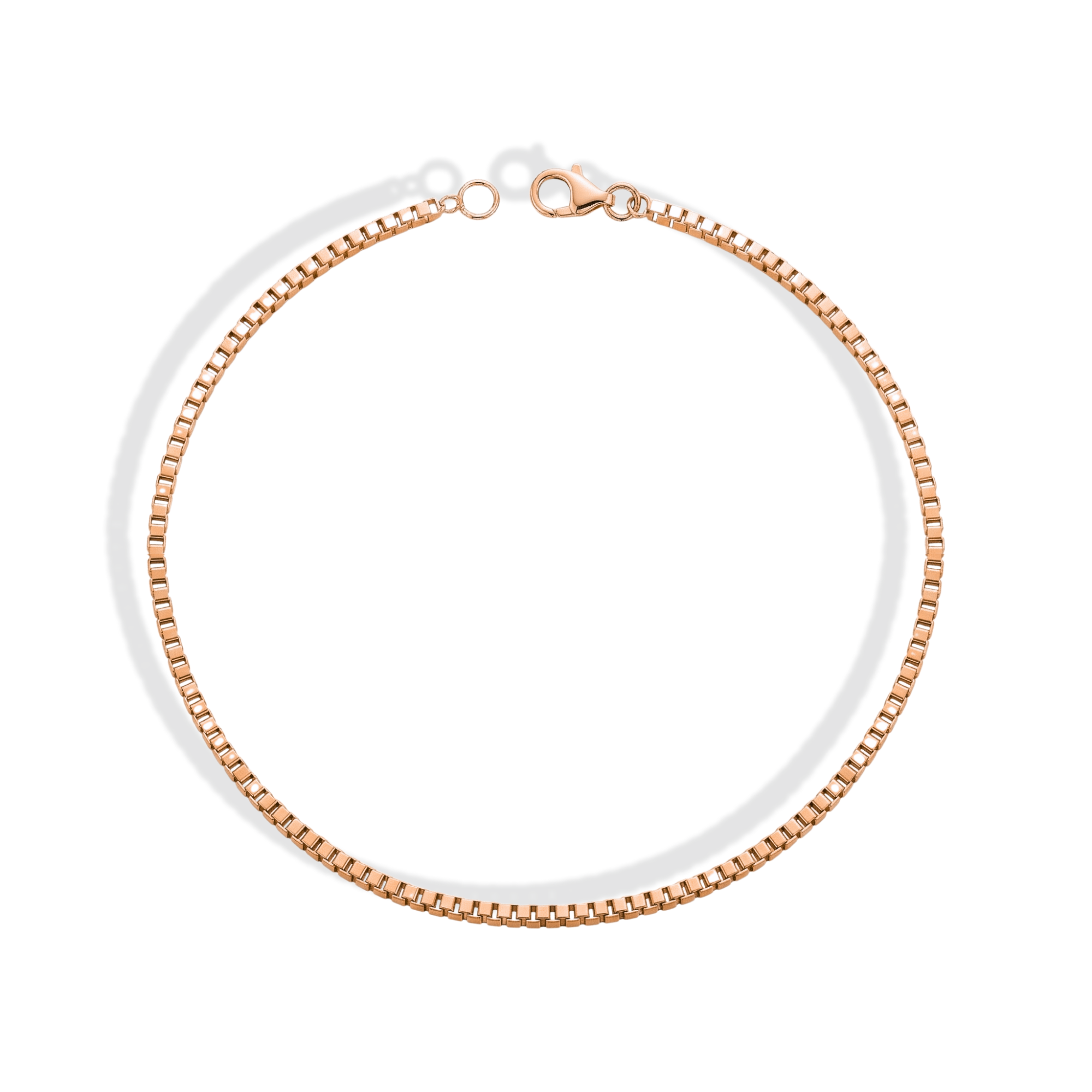Minimalist Box Shape Chain Bracelet 14K Gold