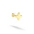 Minimalist Cross Flatback Ear Piercing 14K Gold