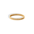 Minimalist Double Beaded Band Ring 14K Gold with two rows of delicate beaded detailing.