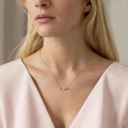 Minimalist mama necklace personalized mama pendant with birthstone elegant mama jewelry design