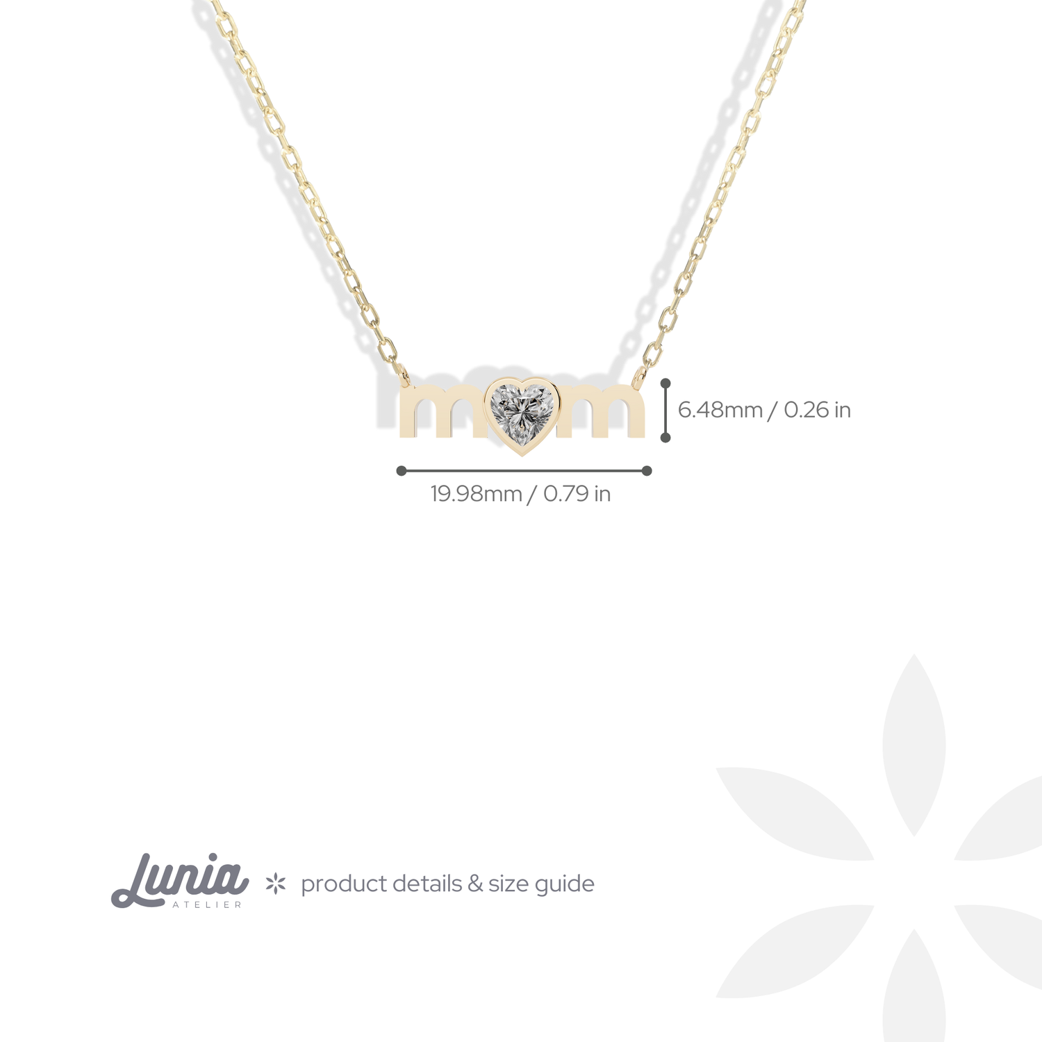 Mom Lettering Birthstone Love Mama Stone Necklace 14K Gold / Silver