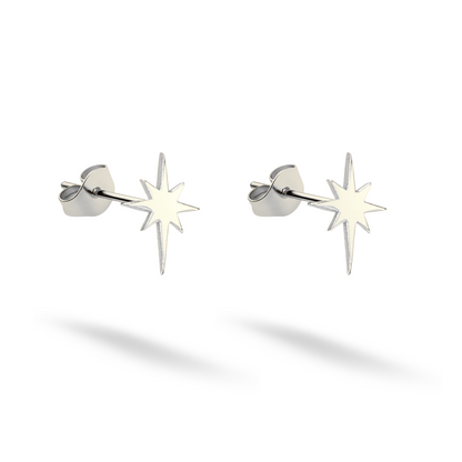 North Star Earrings 14K Gold