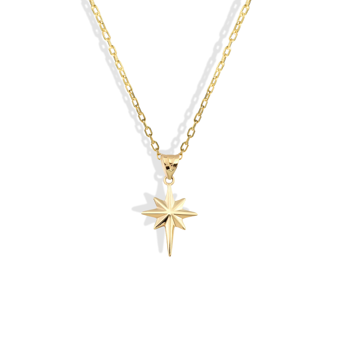 North Star Necklace 14K Gold