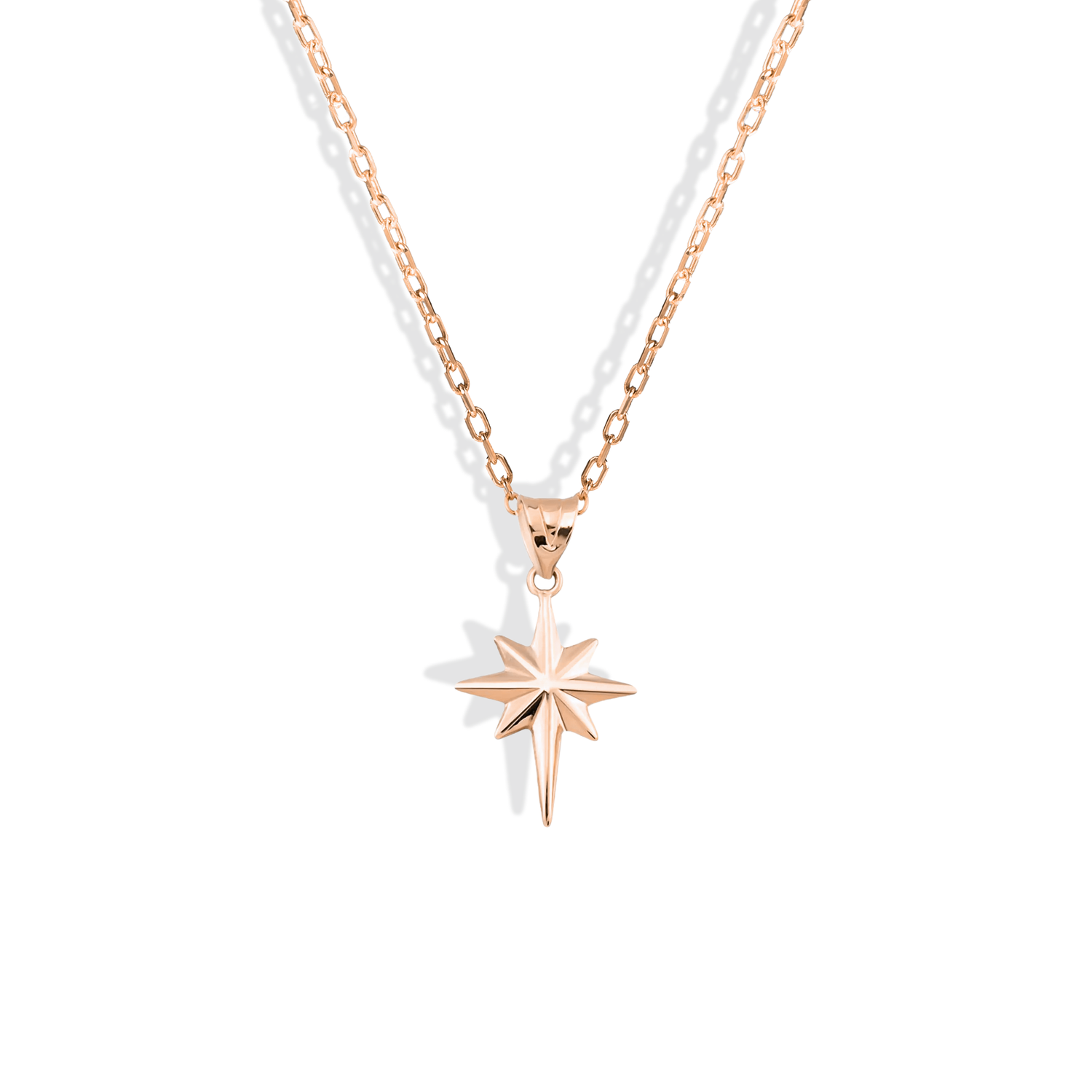 North Star Necklace 14K Gold