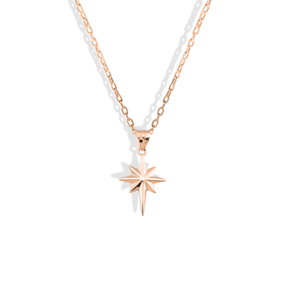 North Star Necklace 14K Gold