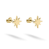 North star stud earrings in 14K gold or silver, perfect for celestial jewelry lovers.