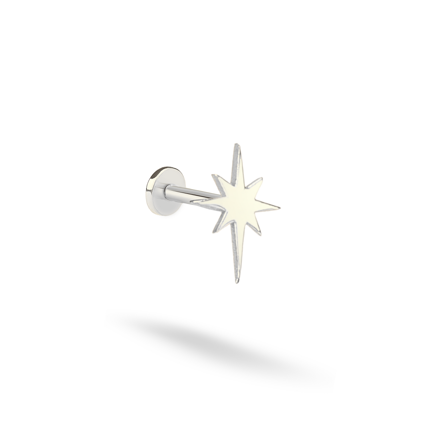 NorthStar Flatback Ear Piercing 14K Gold