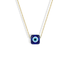 Hand made Opal Cube Evil Eye Deep Blue Necklace featuring eye gold necklace style and nickel free finish