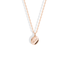 Script name oval finished in 14K rose gold for a soft, feminine look