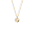 A flowing script name on a softly domed yellow gold oval, the Oval Name Custom Necklace 14K Gold / Silver