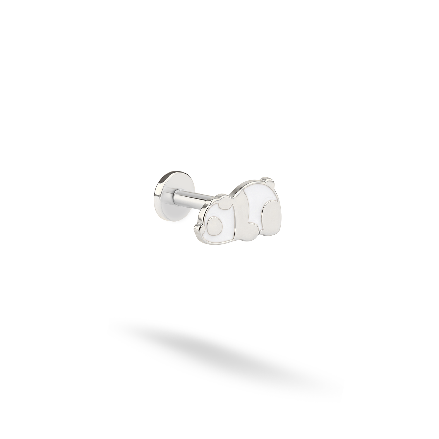 Panda Flatback Ear Piercing 14K Gold / Silver