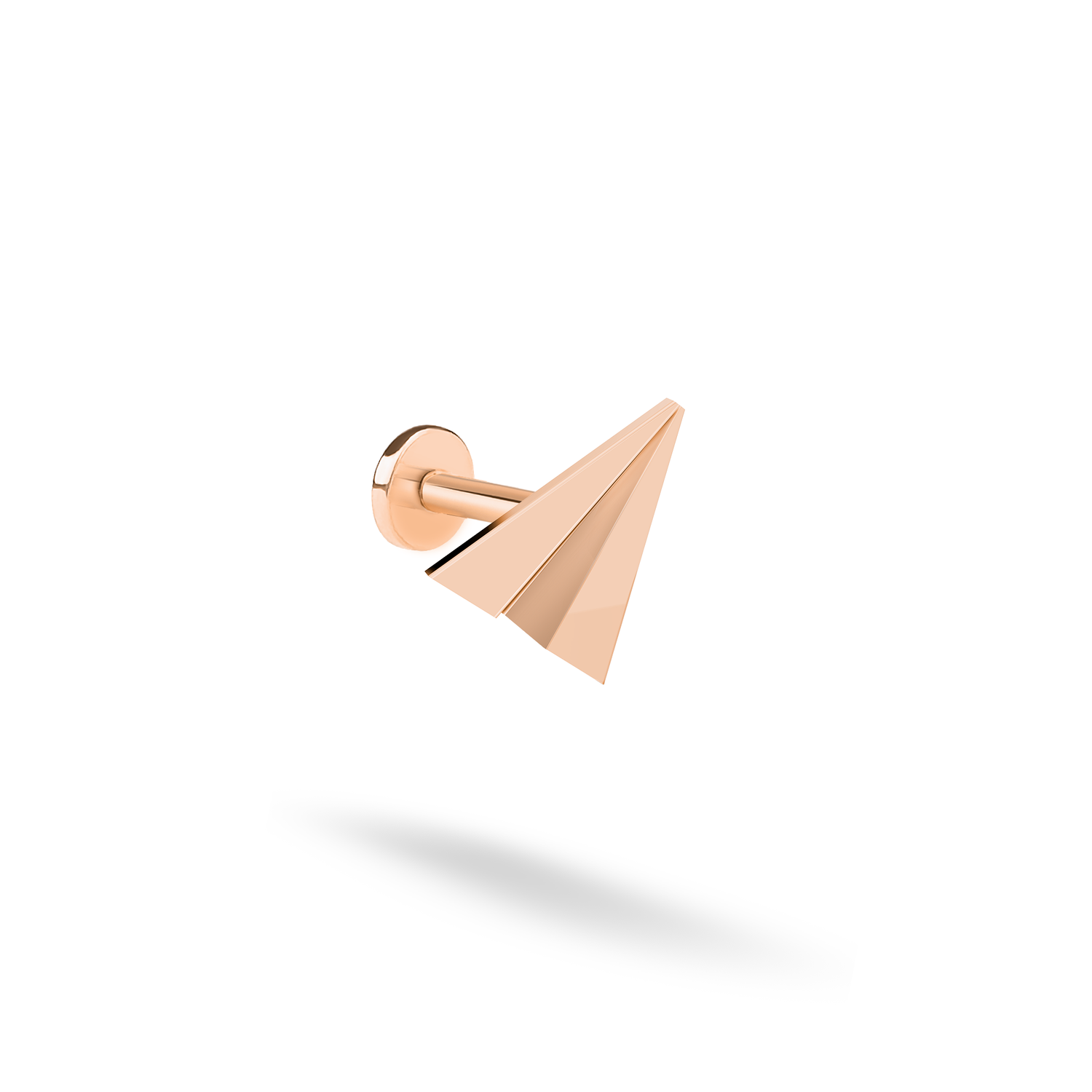 Paper Airplane Flatback Ear Piercing 14K Gold / Silver