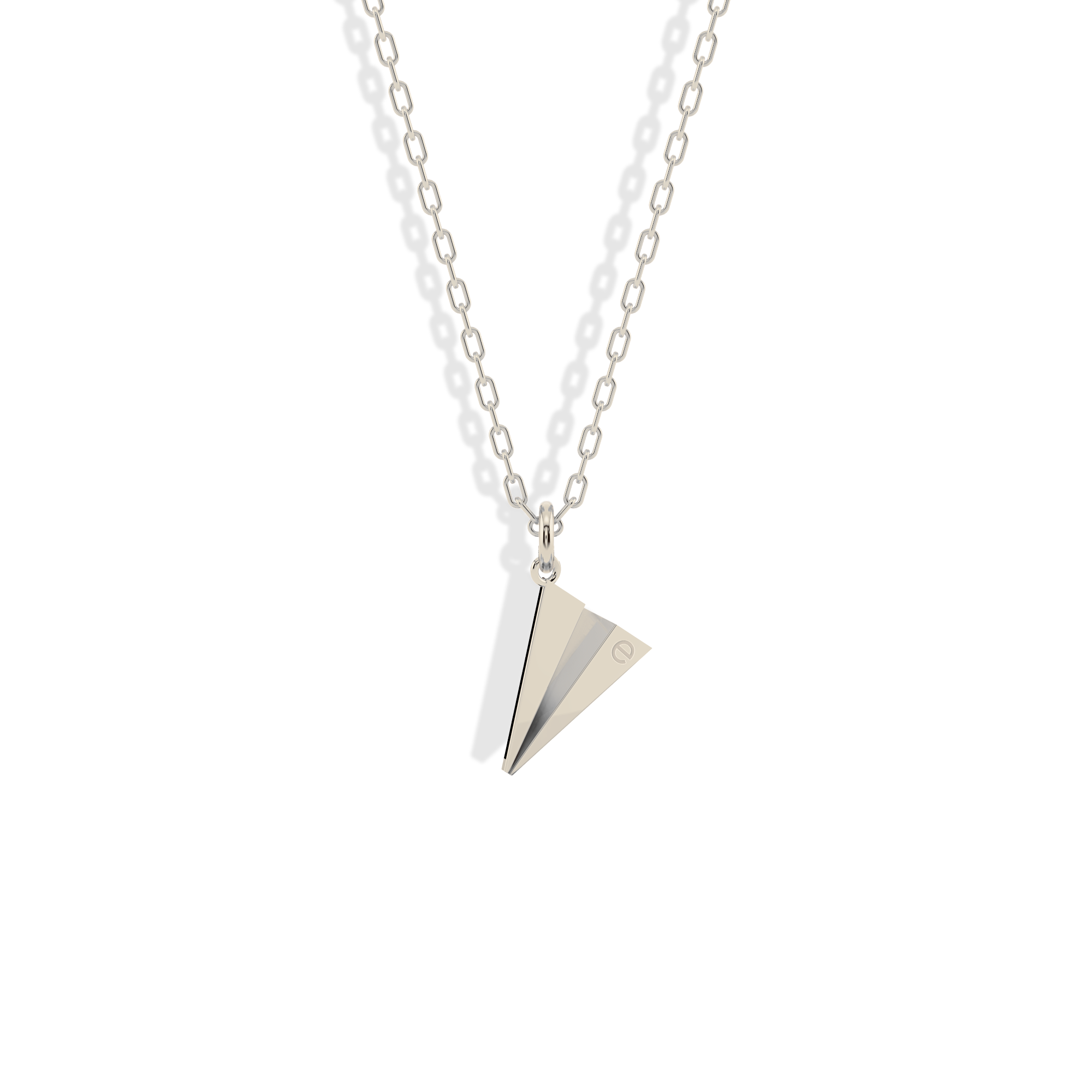 Paper Airplane Initial Letter Custom Necklace 14K Gold / Silver