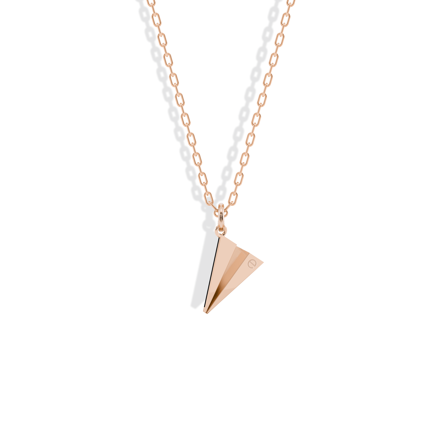 Paper Airplane Initial Letter Custom Necklace 14K Gold / Silver