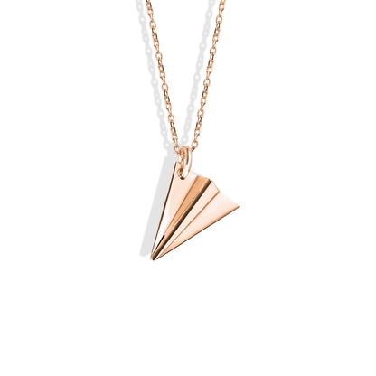 Paper Airplane Necklace 14K Gold / Silver