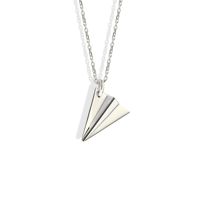 Paper Airplane Necklace 14K Gold / Silver
