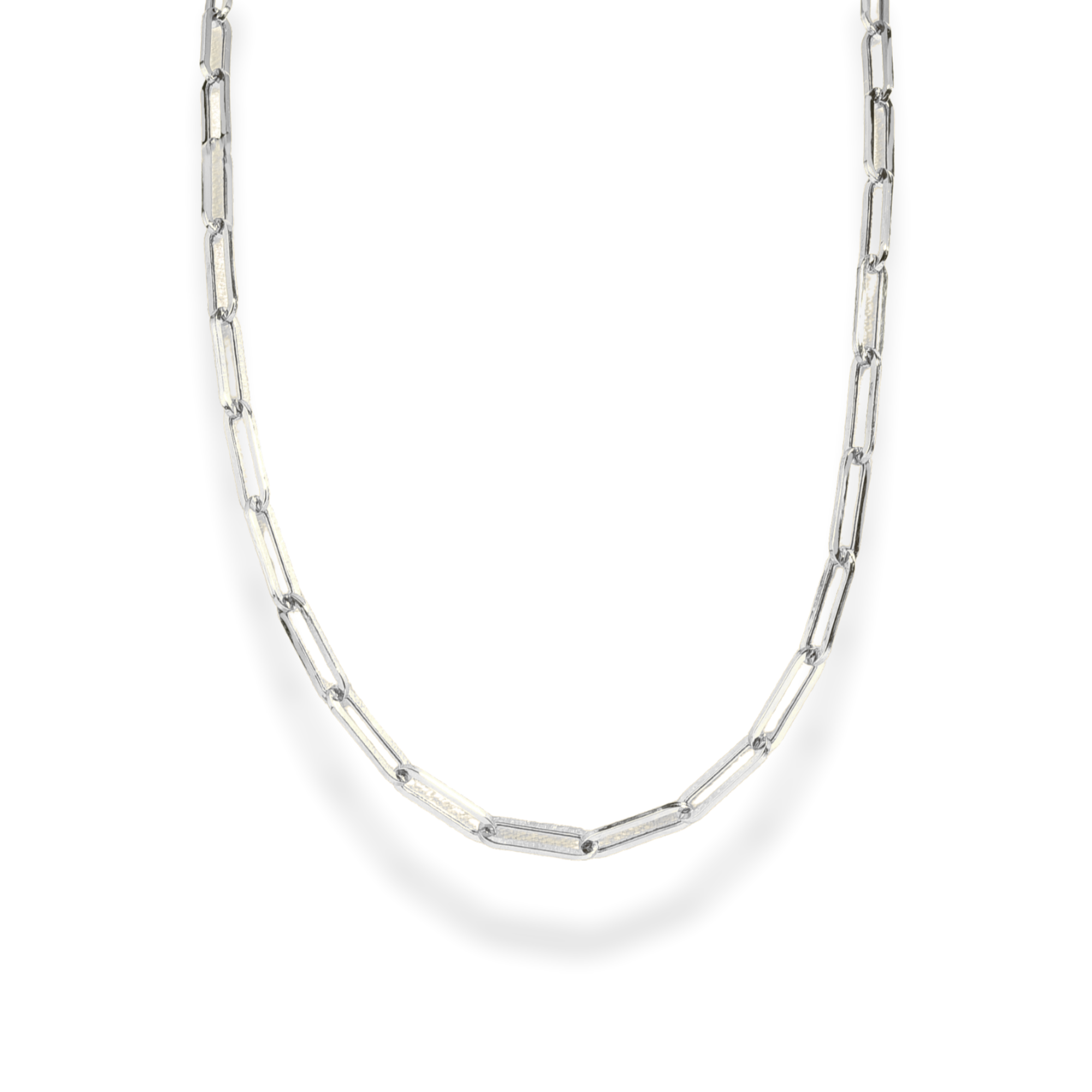 Paperclip Chain Necklace 14K Gold