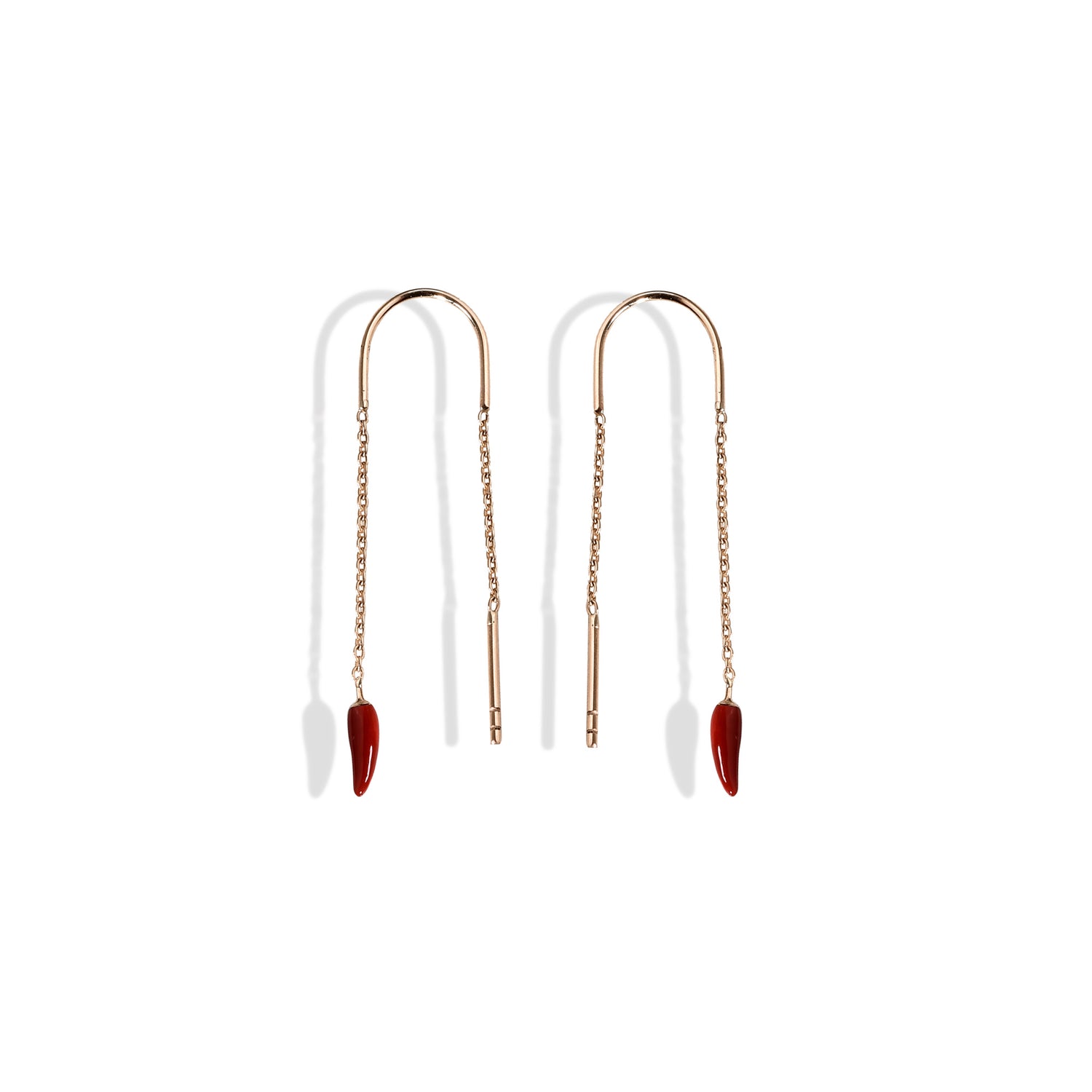 14K Gold Pepper Threader Earrings